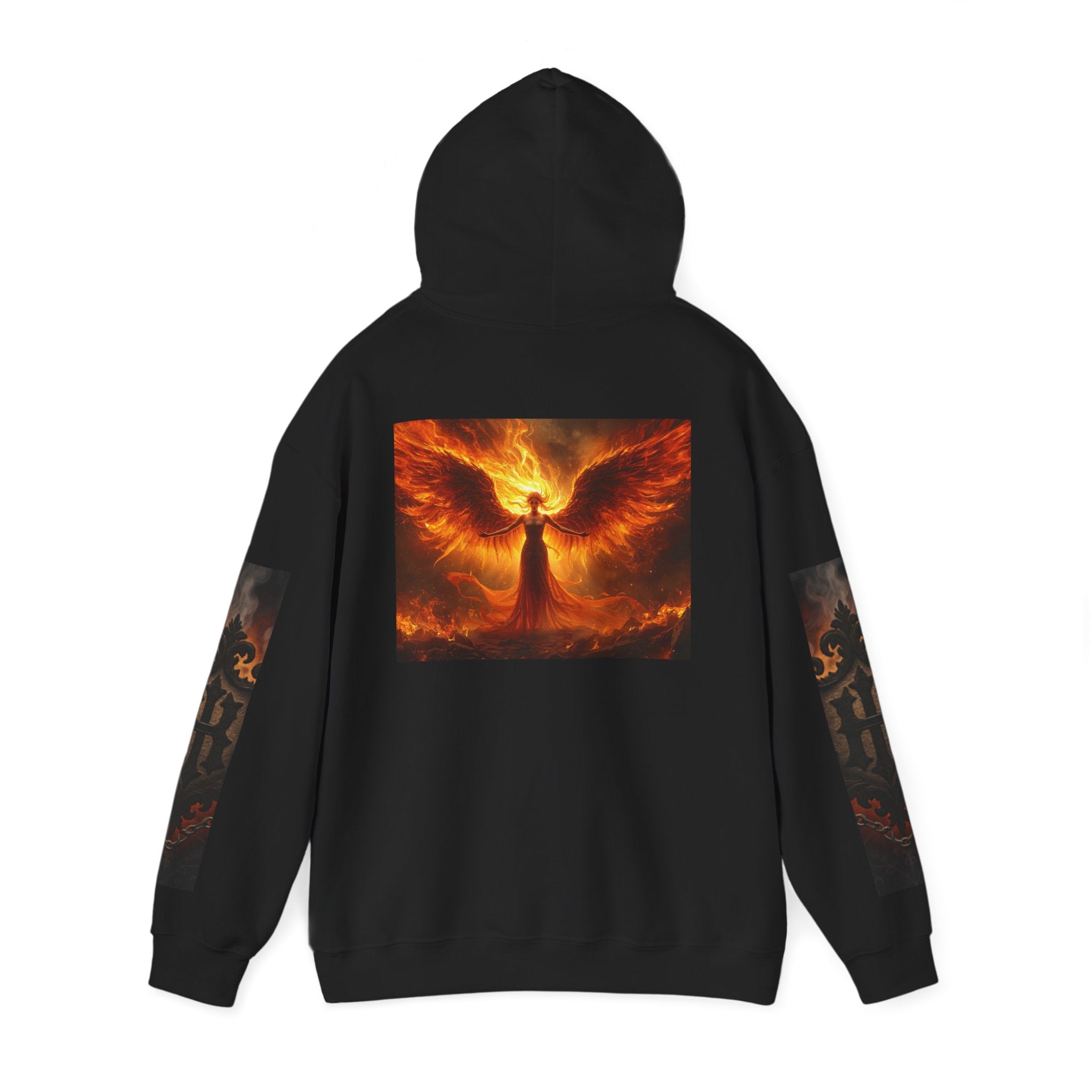 Ashes to Fire — Phoenix Ascension Hoodie (Back Print)