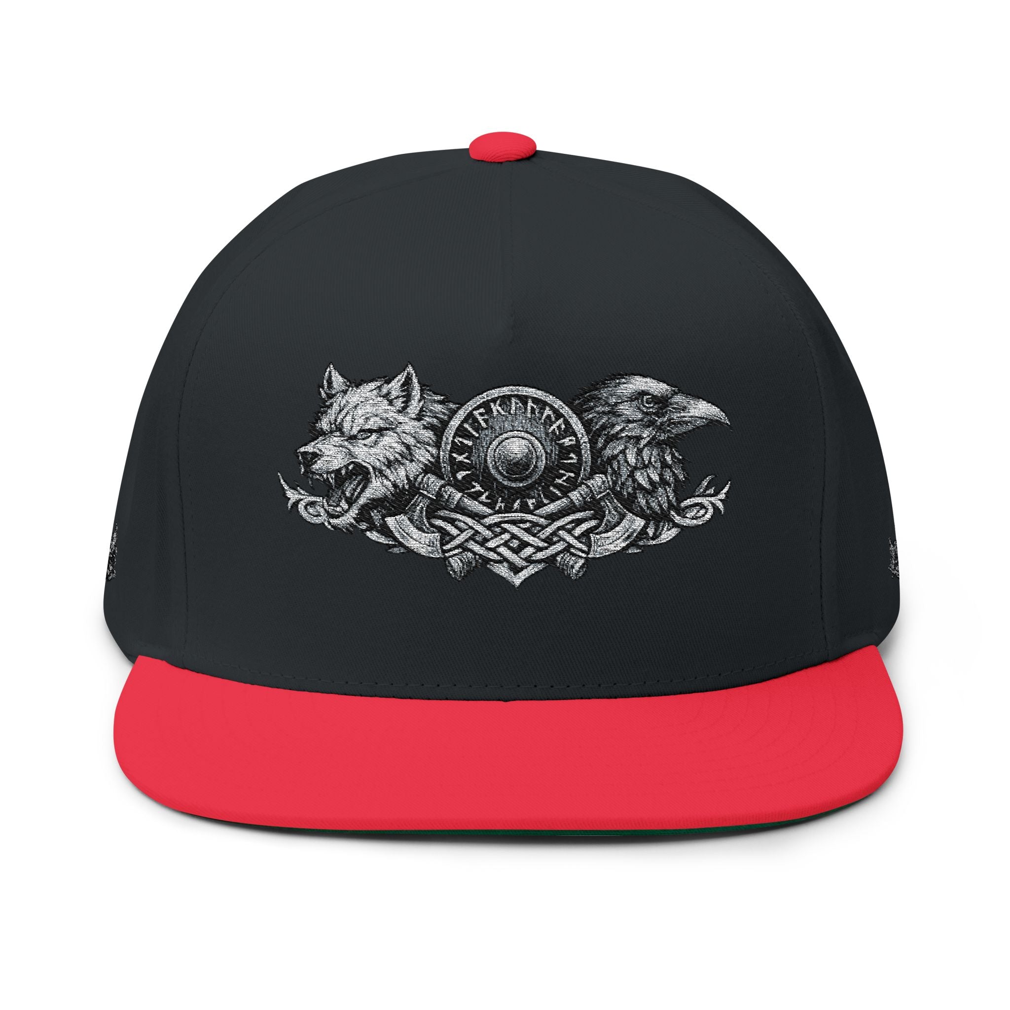 Rune Embroidered Flat Bill Cap