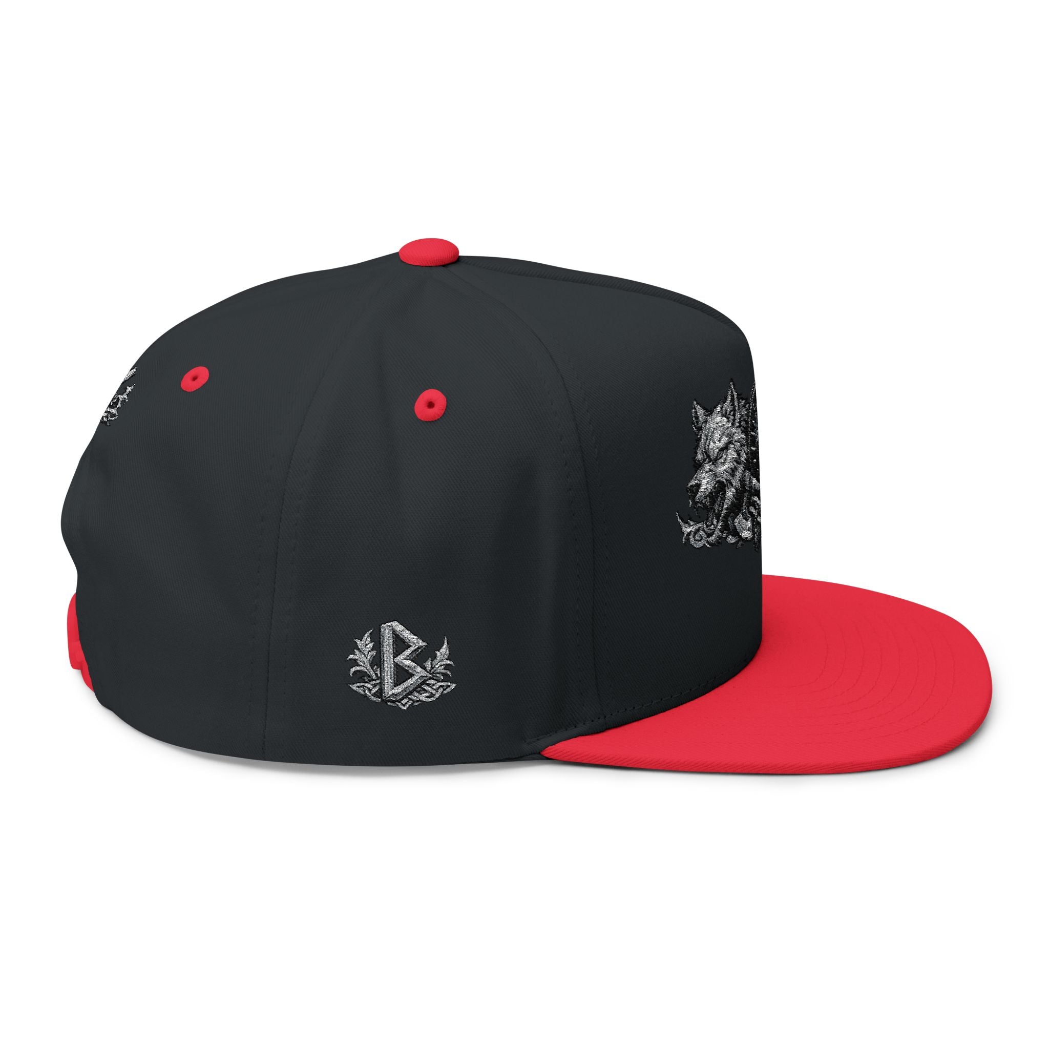 Rune Embroidered Flat Bill Cap