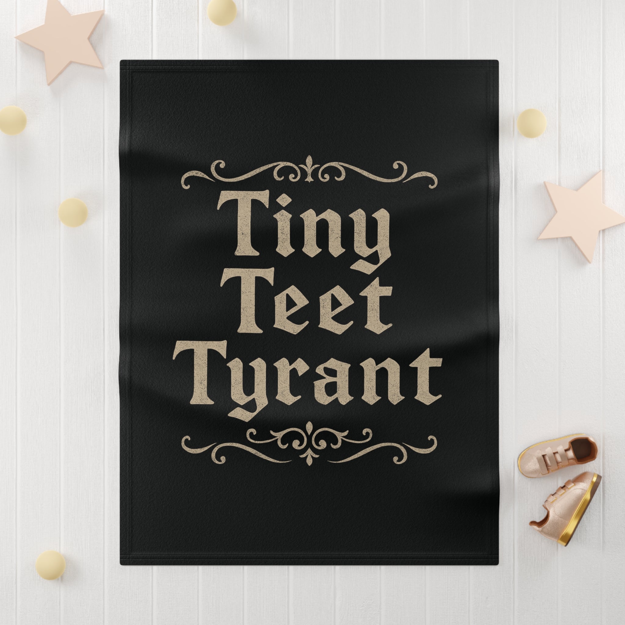 Baby Blanket — "Tiny Teet Tyrant" Soft Fleece Gift for Newborns & Toddlers