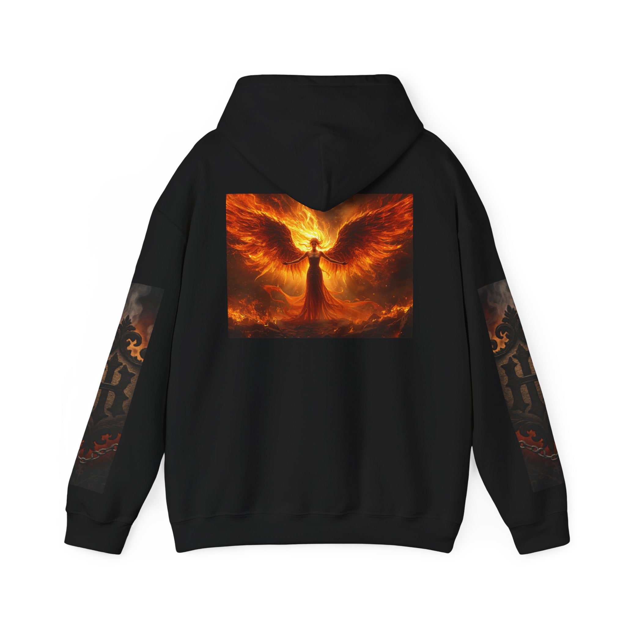 Ashes to Fire — Phoenix Ascension Hoodie (Back Print)