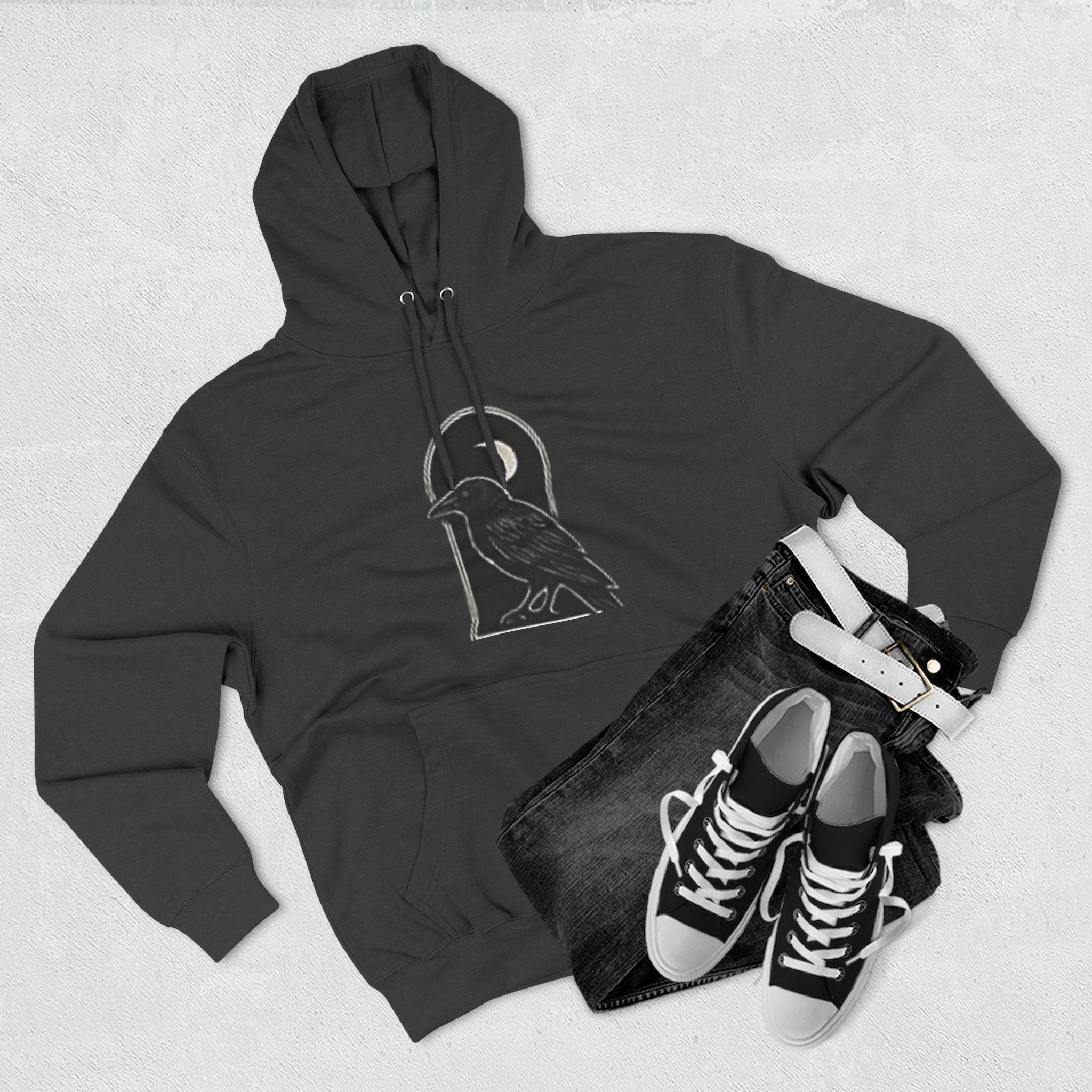 Three‑Panel Fleece Hoodie — Forged Under Chaos Edition