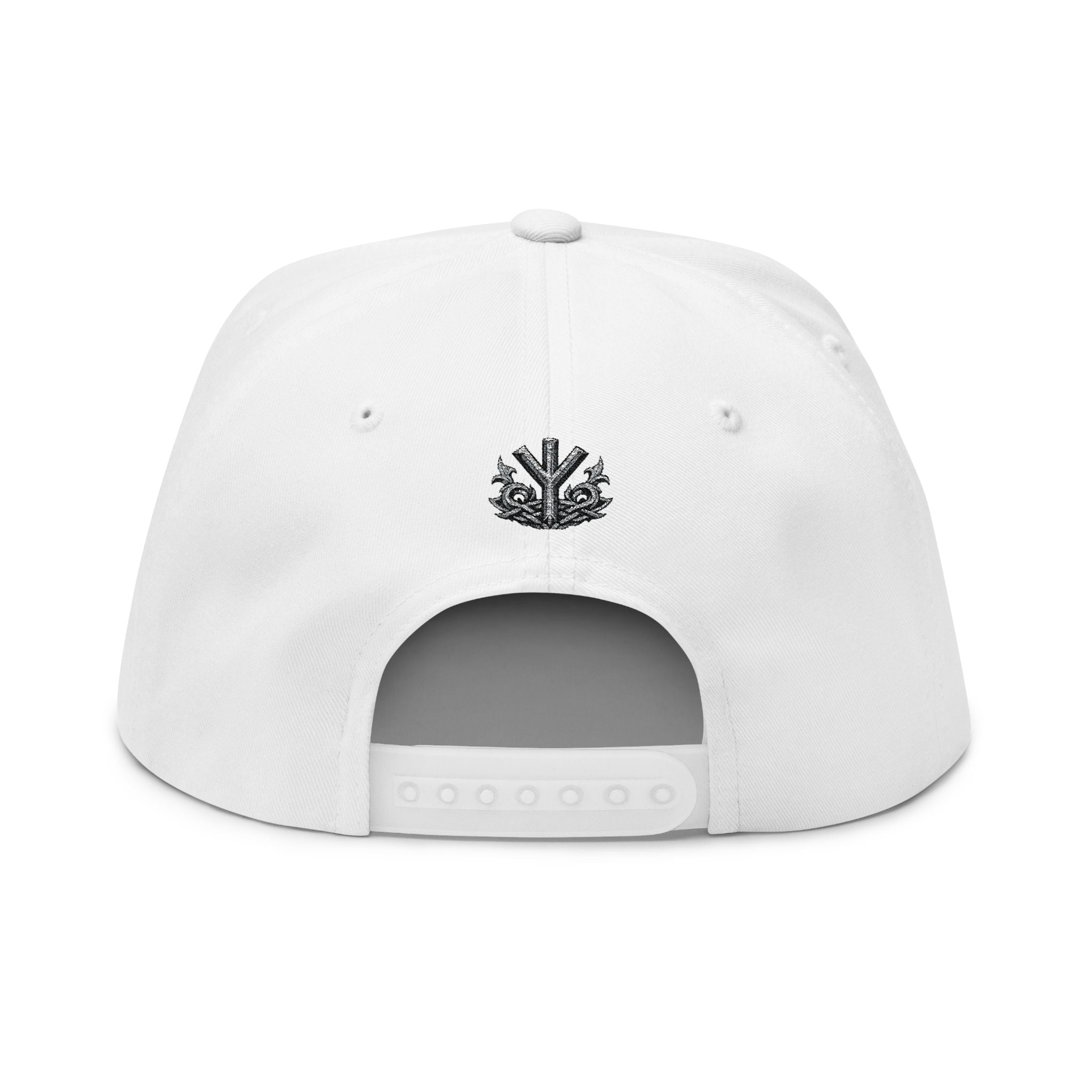 Rune Embroidered Flat Bill Cap