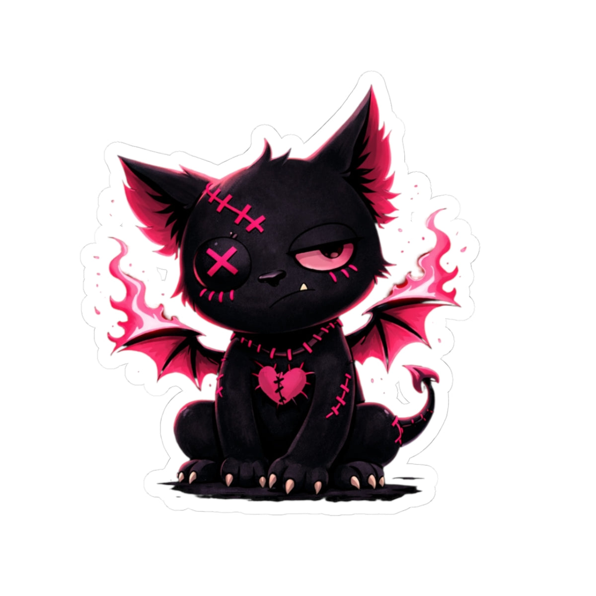 Vargoyle — Bat Kitty Die Cut Sticker | YouNiquez Dark Artz
