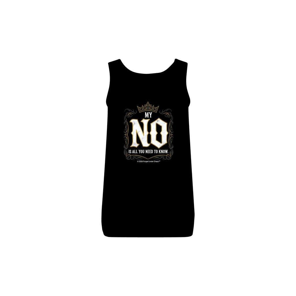 Occult Gold Graphic Tank Top — Witchy Moon & Pentagram Tarot Design