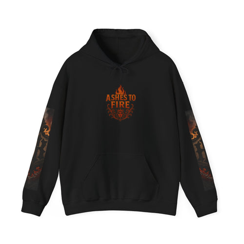 Ashes to Fire — Phoenix Ascension Hoodie (Back Print)