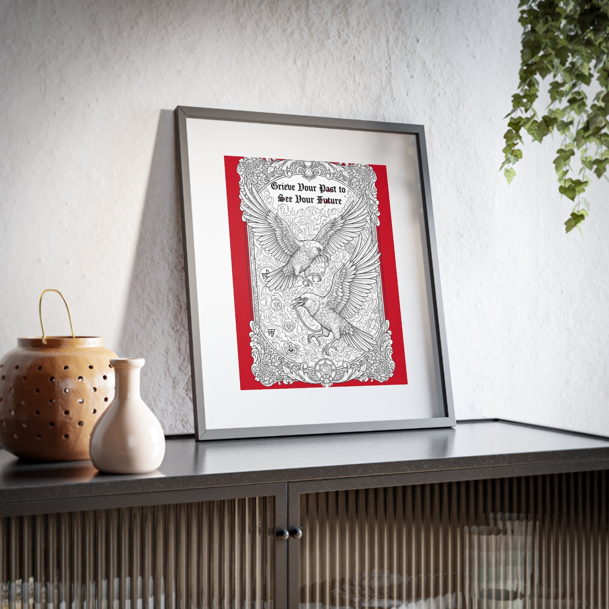 Grieve Your Past to See Your Future — Framed Art Poster | Forged Under Chaos™