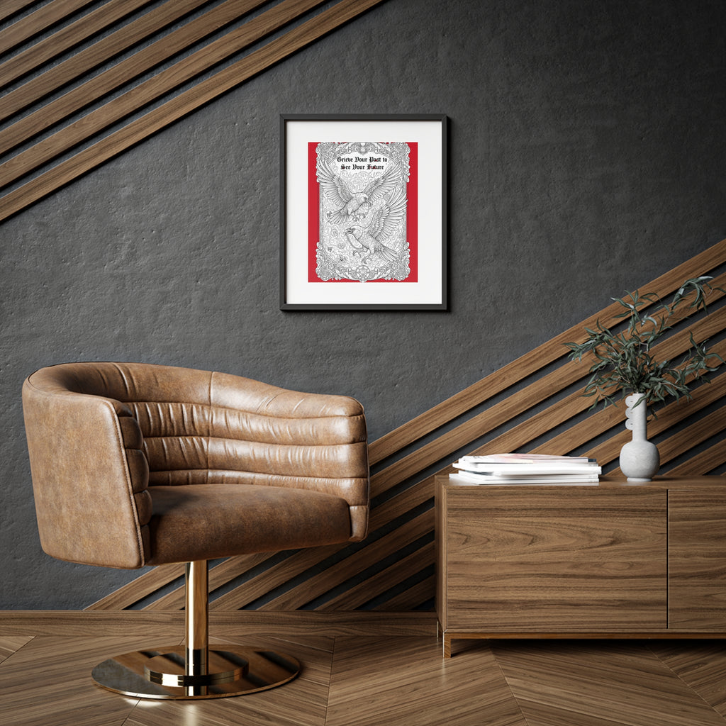 Grieve Your Past to See Your Future — Framed Art Poster | Forged Under Chaos™