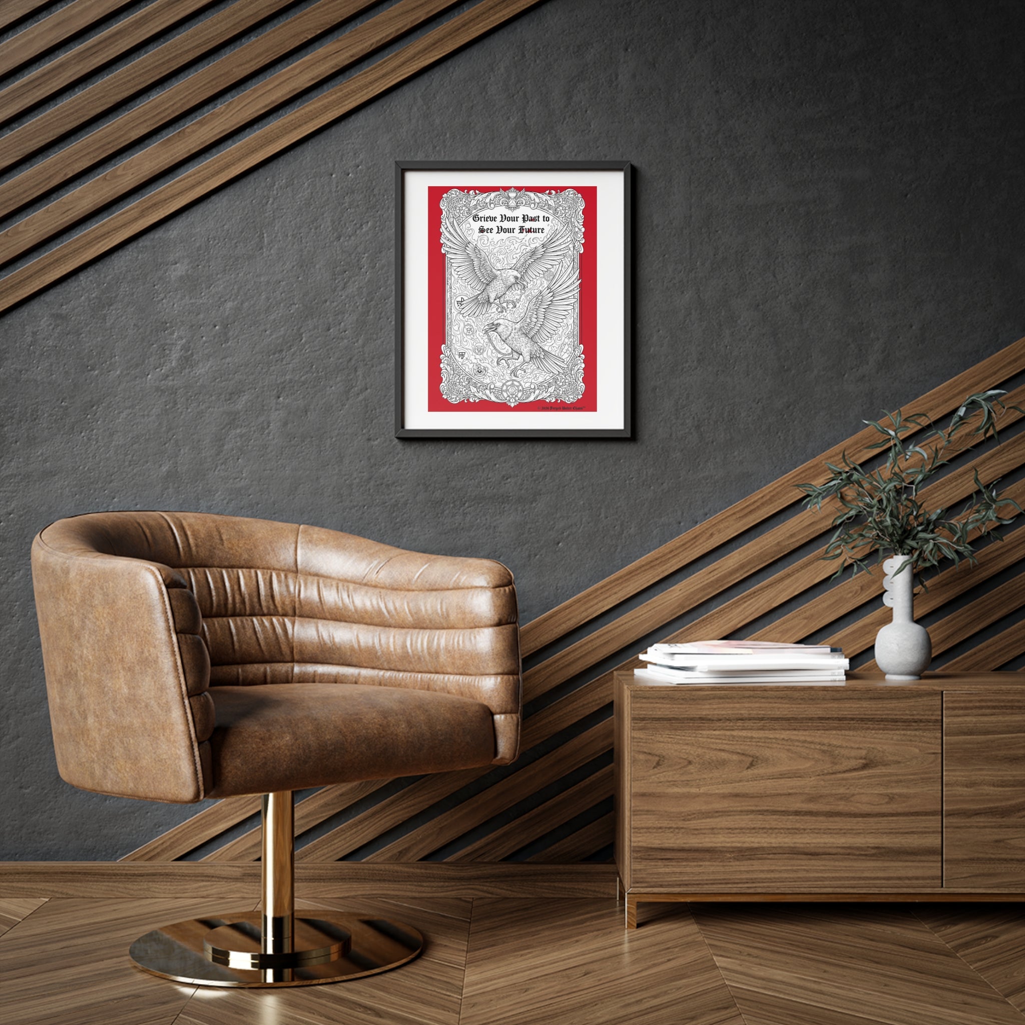 Grieve Your Past to See Your Future — Framed Art Poster | Forged Under Chaos™