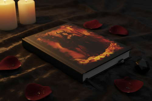 Fire Witch Journal — Dark Luxury Mockup