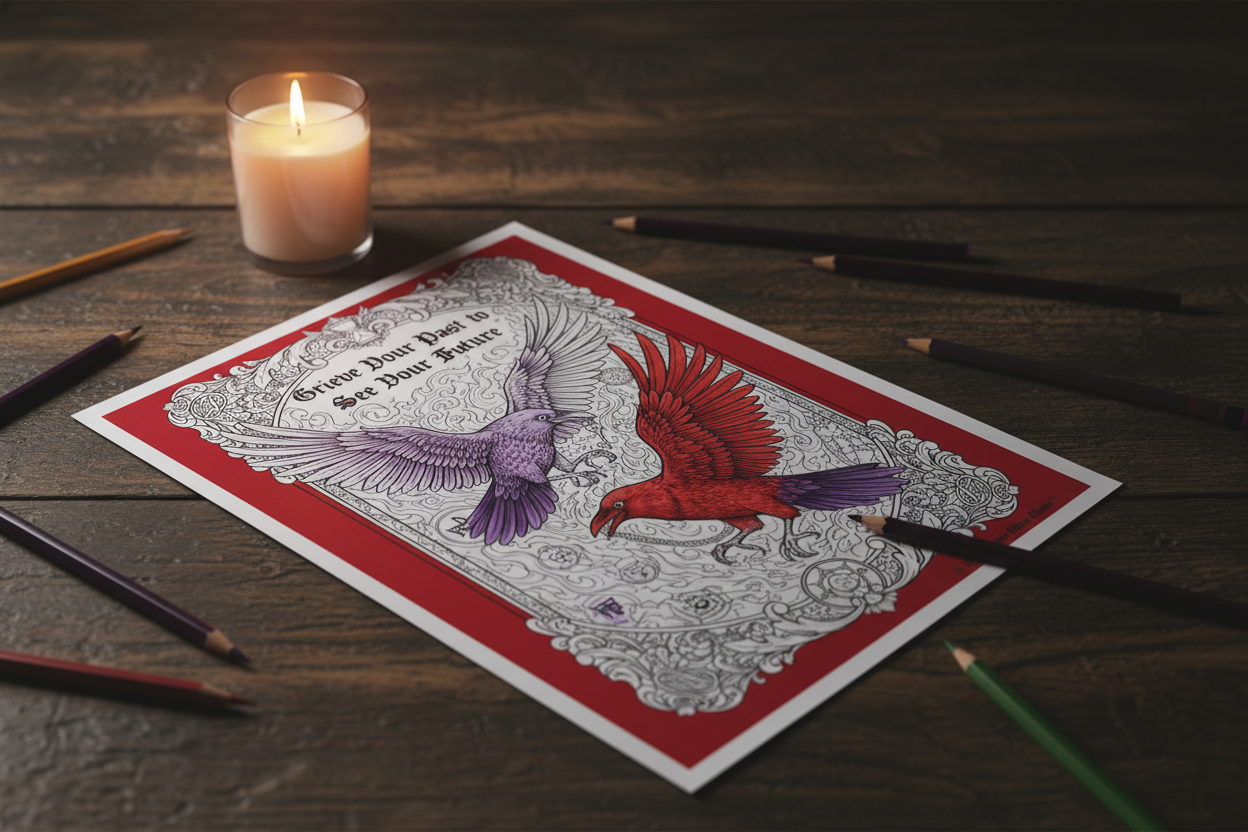 Grieve Your Past — Coloring Lifestyle Mockup