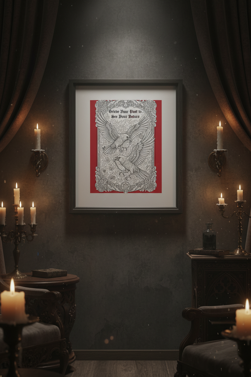 Grieve Your Past to See Your Future — Framed Art Poster | Forged Under Chaos™